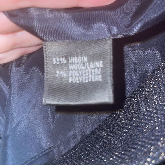 LAFAYETTE 148 N.Y Charcoal with metallic wool herringbone suit jacket. Size 14 - Picture 6 of 7